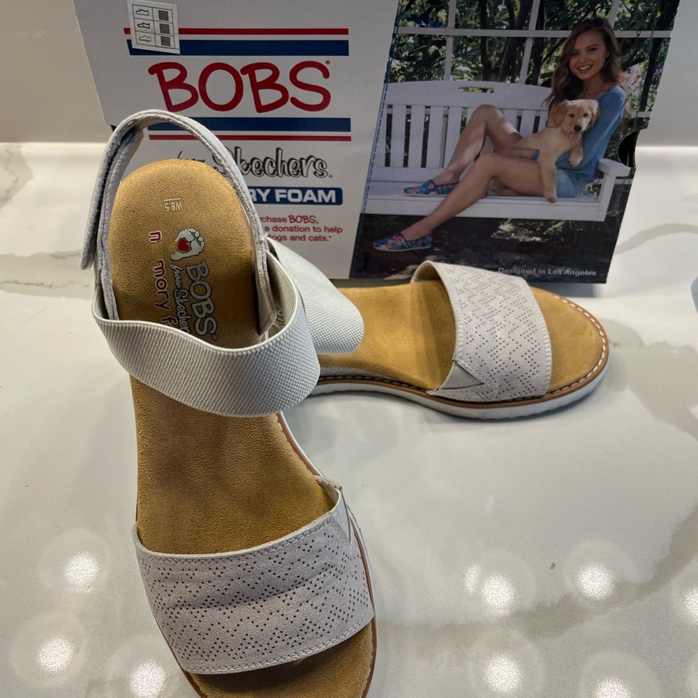 Skechers BOBS off white Sandals - Picture 4 of 4